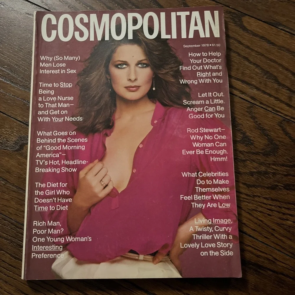COSMOPOLITAN Magazine, SEPTEMBER 1978, CHRISTINA FERRARE Cover, ROD STEWART!